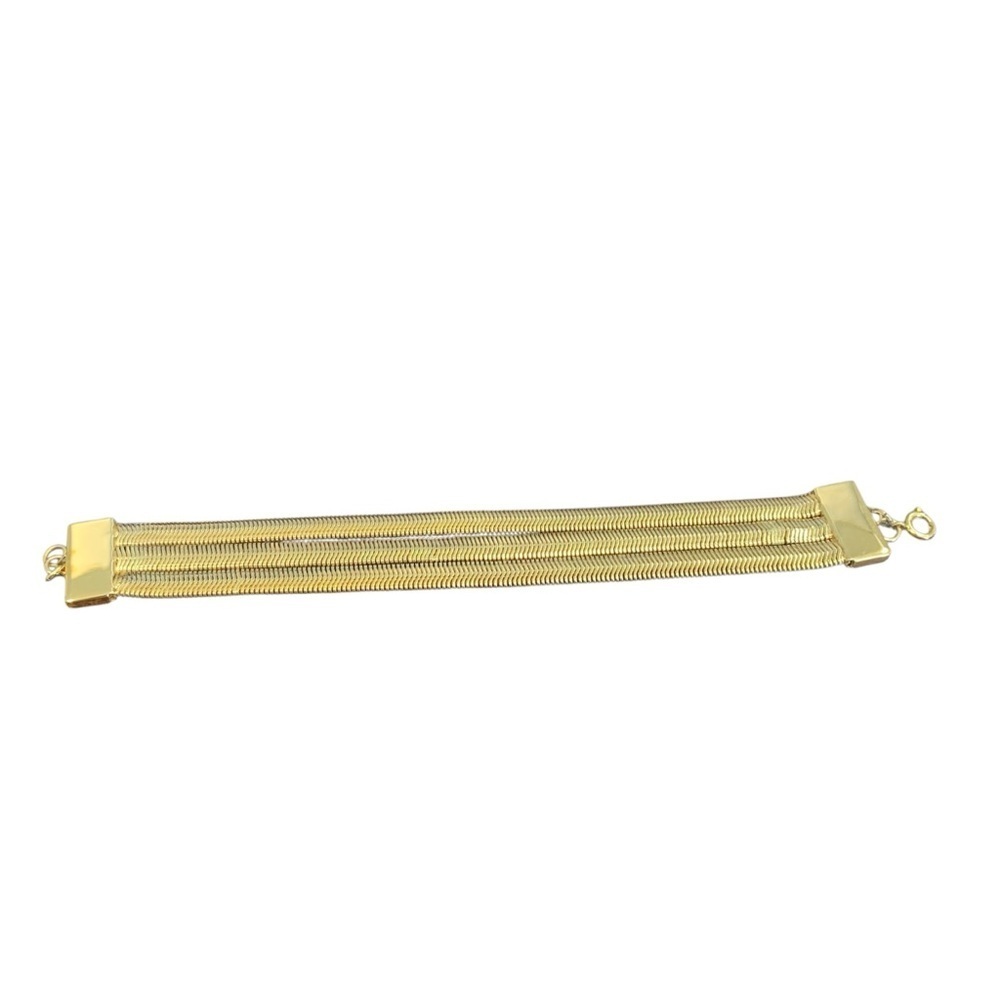 Avon “Fashion Statement” Goldtone  Bracelet size large NIB 1989